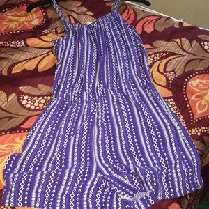 Purple and hire romper